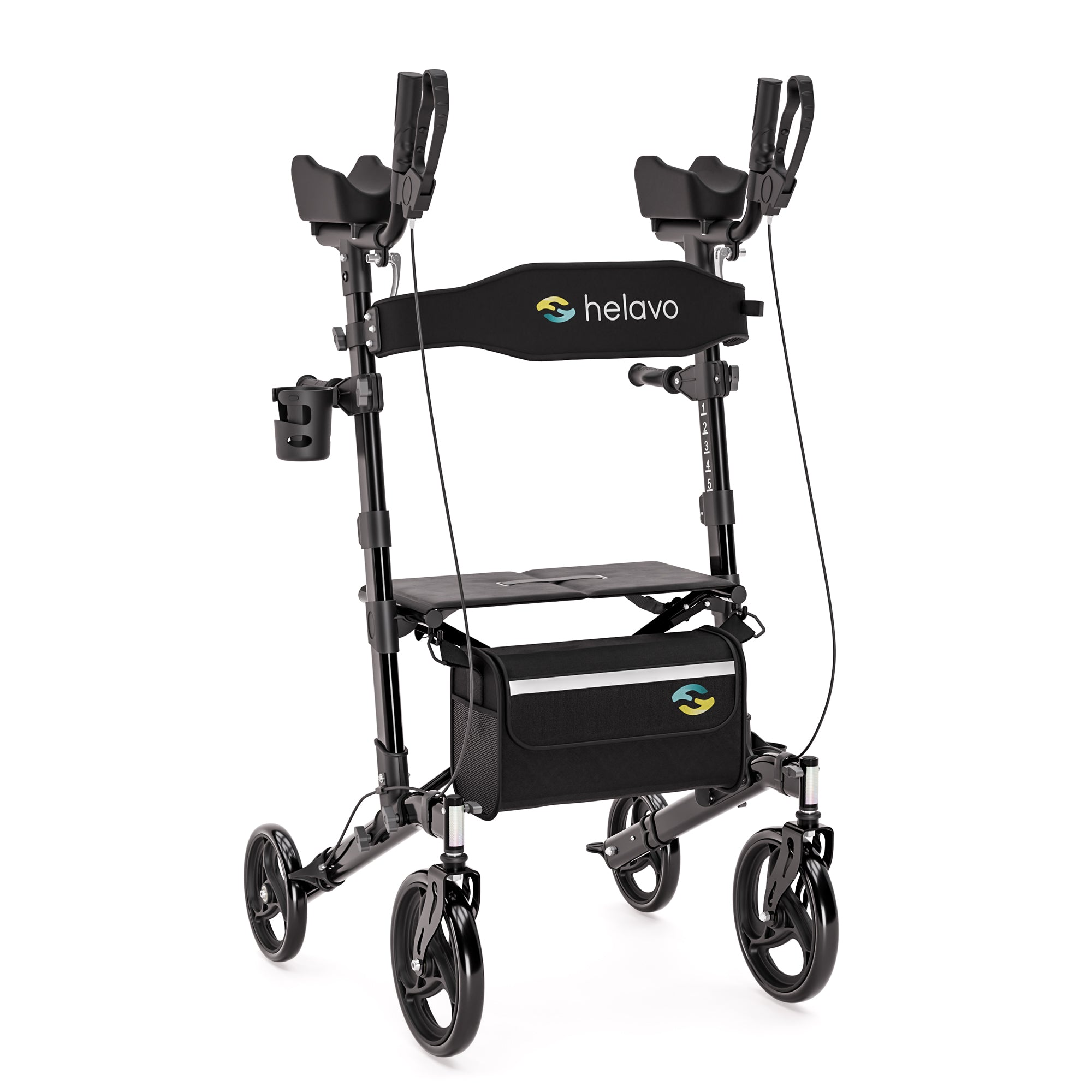 Arthritis Rollator with Padded Forearm Supports H1060 Black