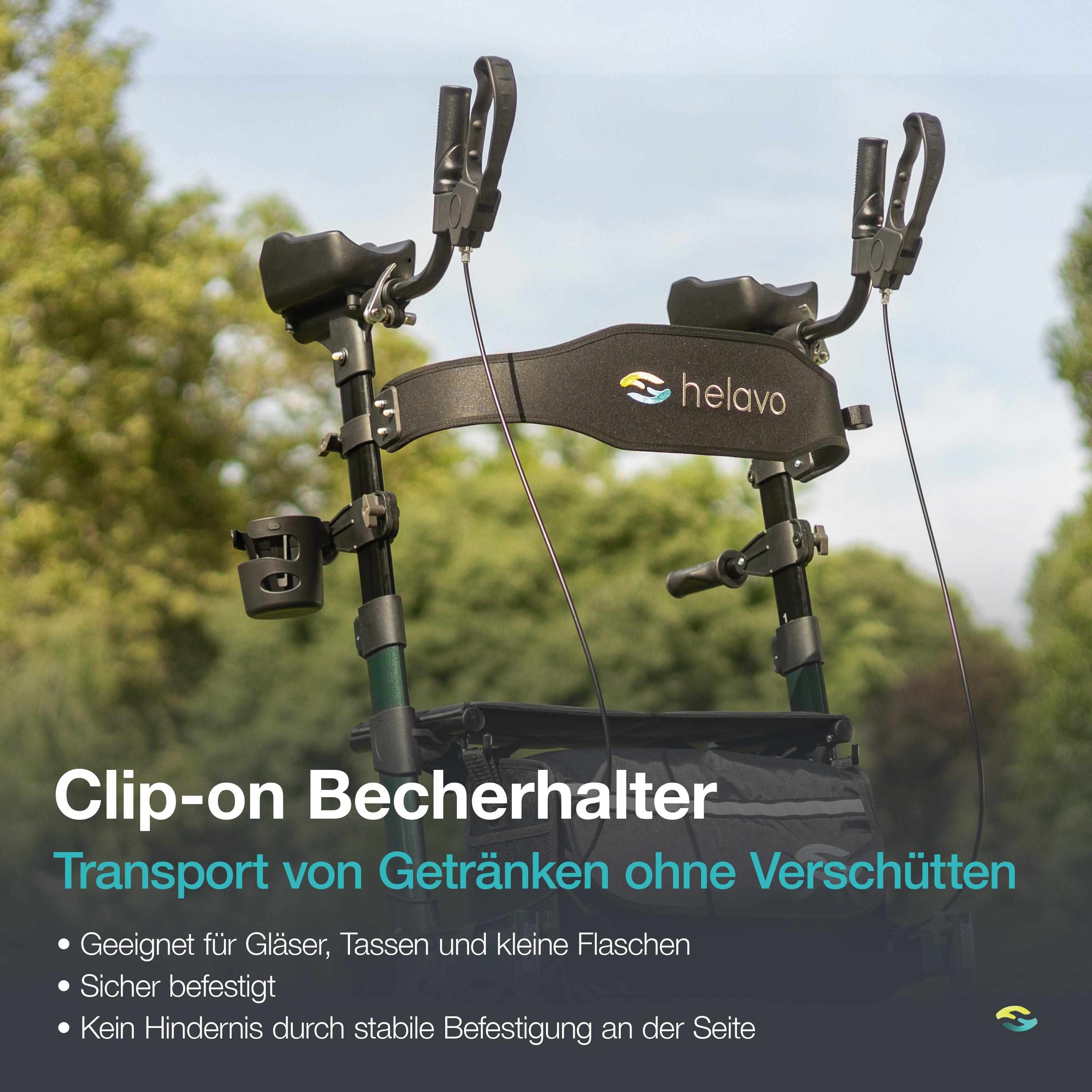 Outdoor Arthritis Rollator with Puncture-Proof Solid Rubber Tires H1160 Green