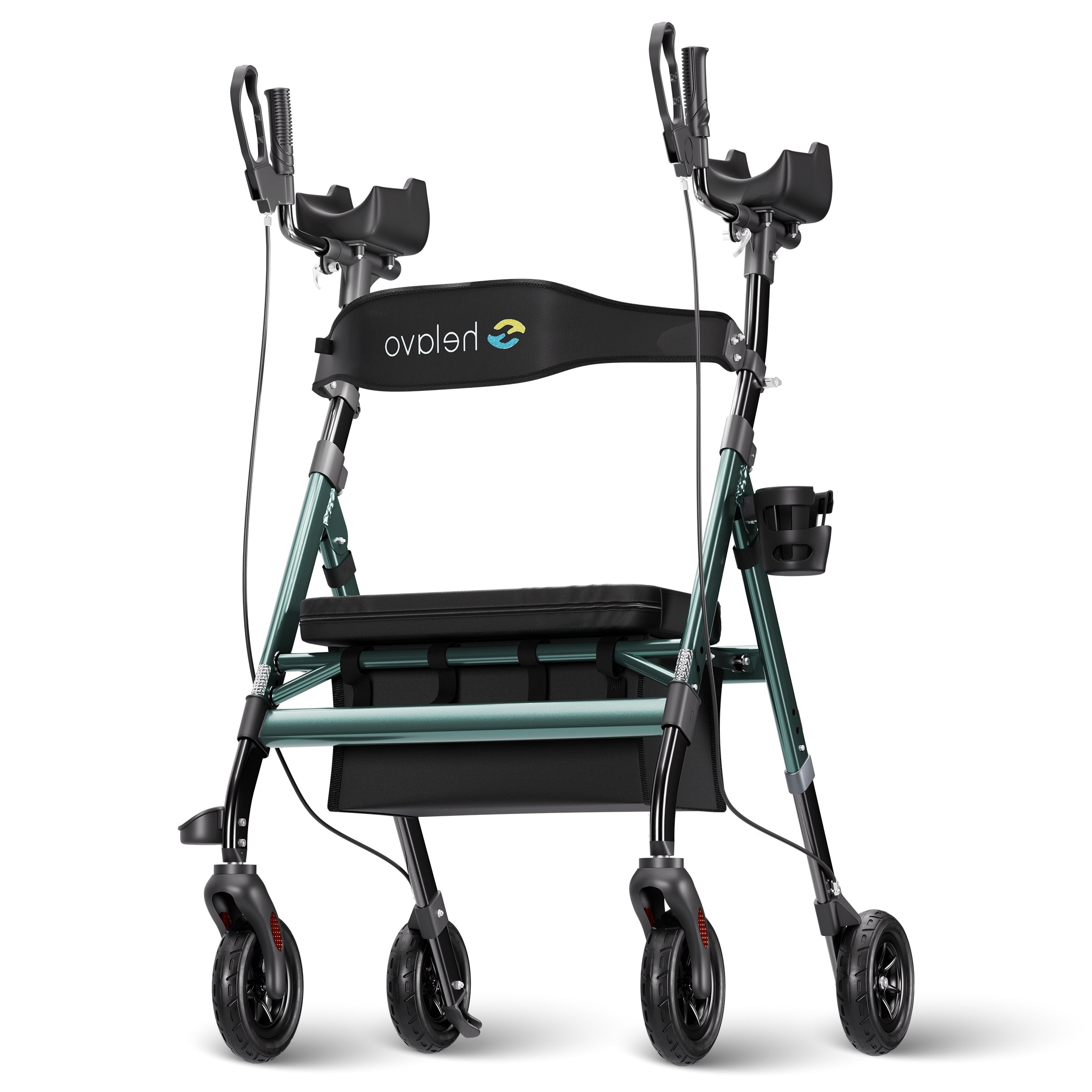 Extra wide heavy-duty rollator Arthritis rollator with armrests H1360 Green