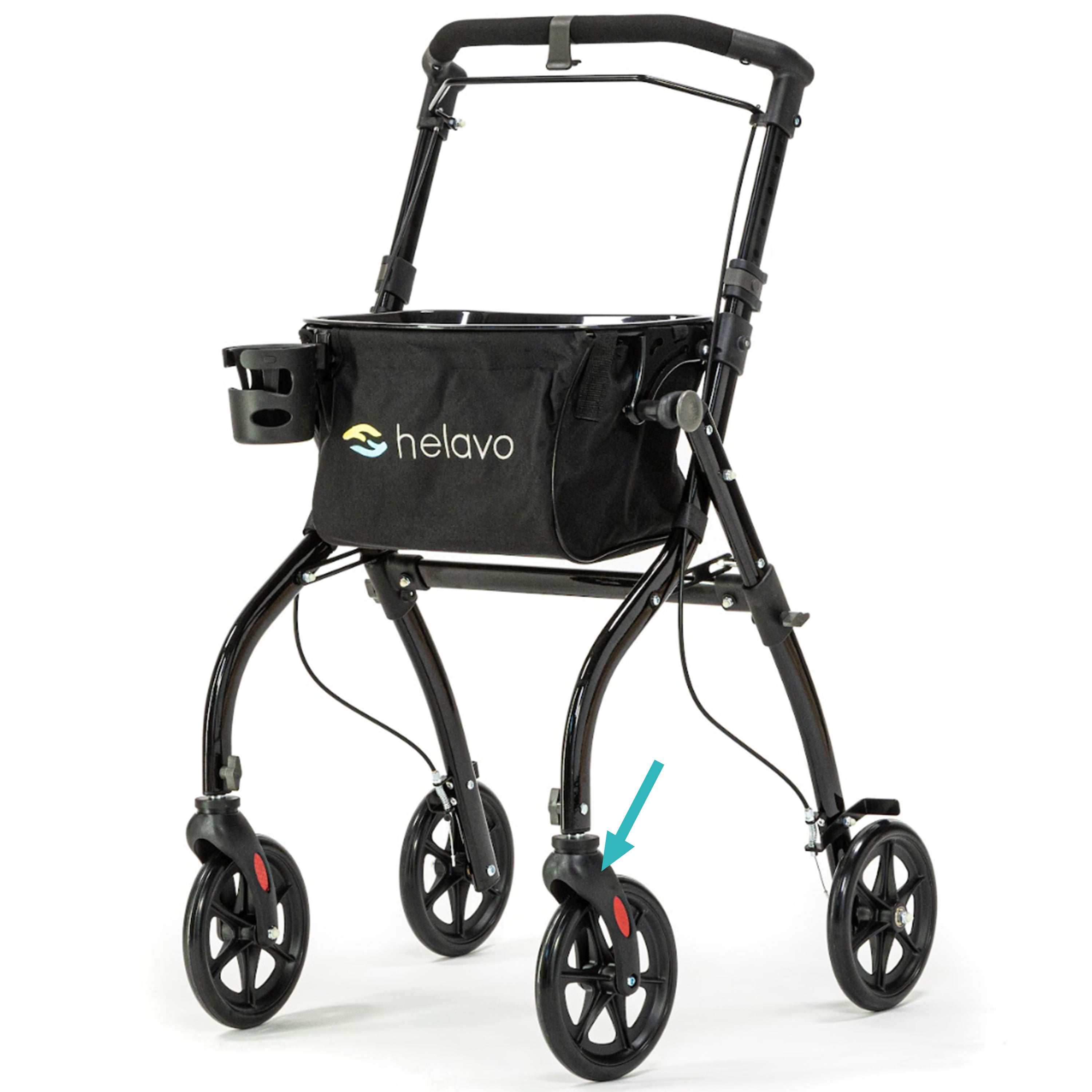Replacement Front Wheel with Suspension for Helavo H1030 Rolling Walker Series
