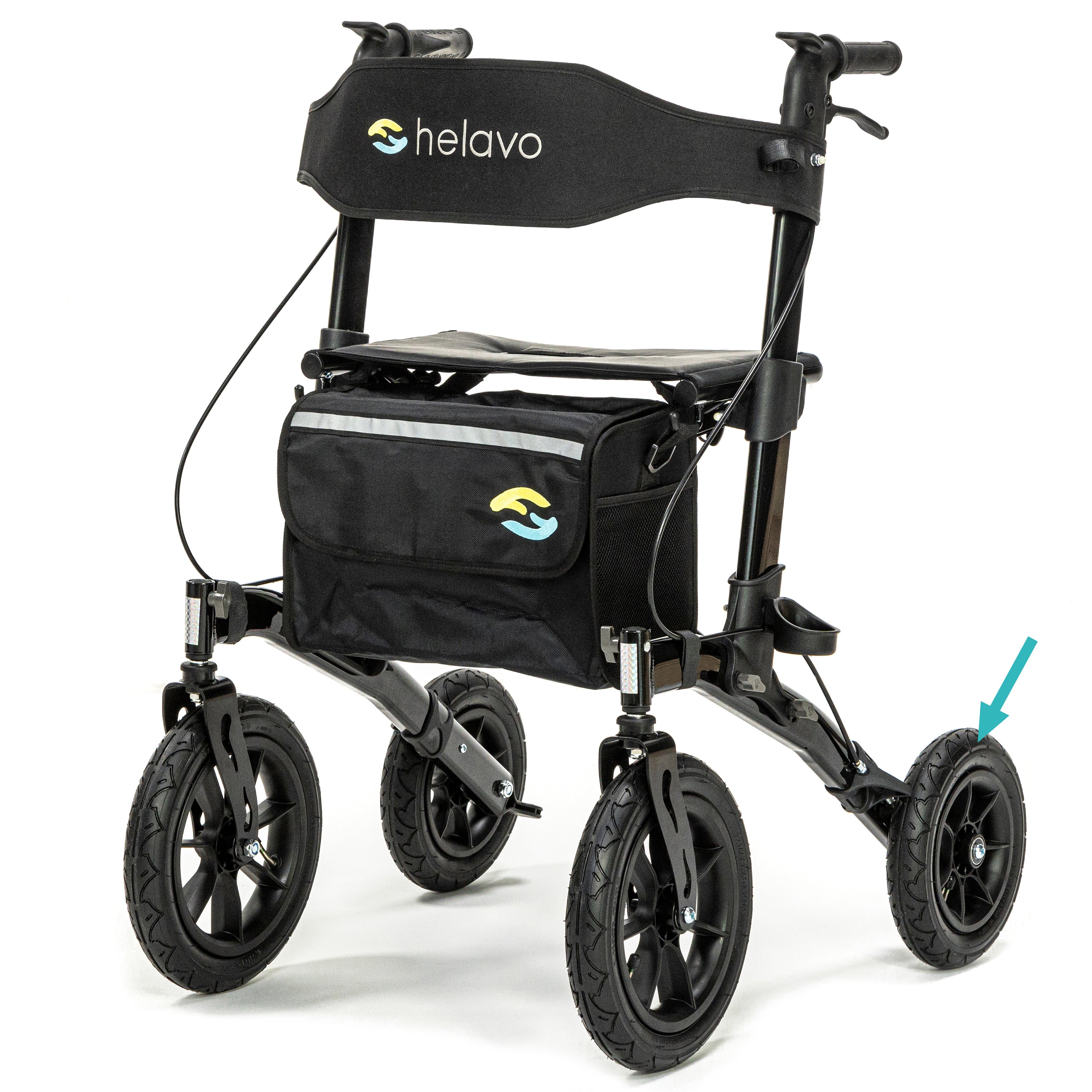 Replacement Rear Wheel for Helavo H1040 Rolling Walker Series