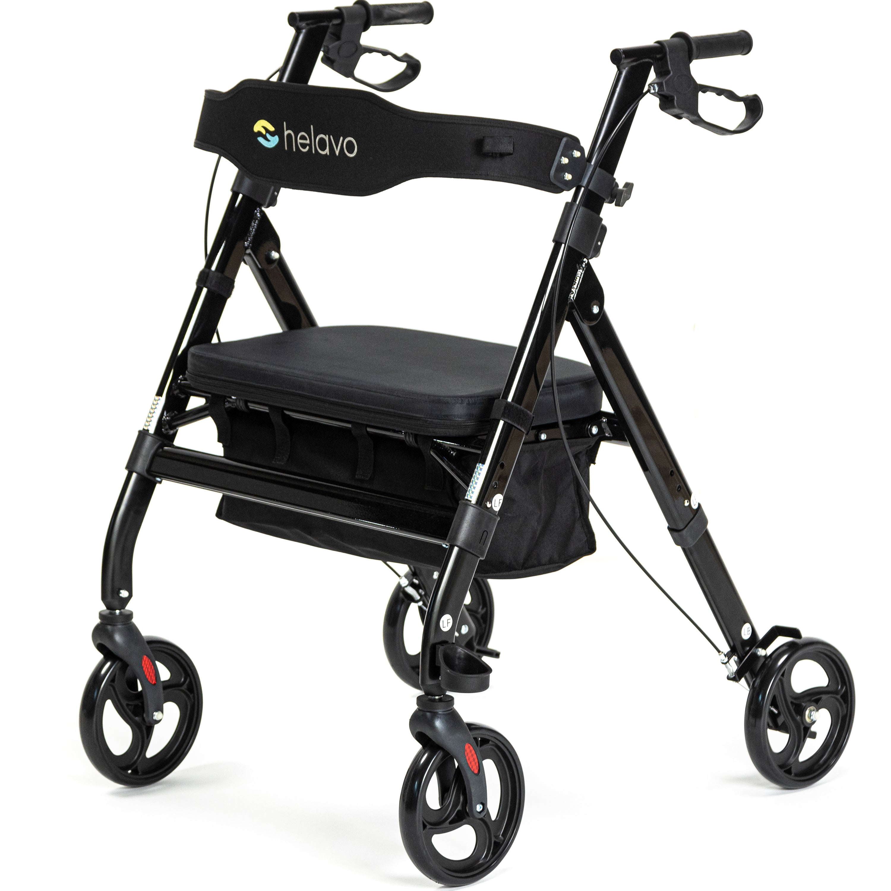 Schwerlastrollator Extra Breiter H1050 Schwarz