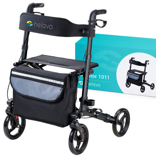 Foldable premium rollator - lightweight aluminum - maximum mobility in the home and outdoors