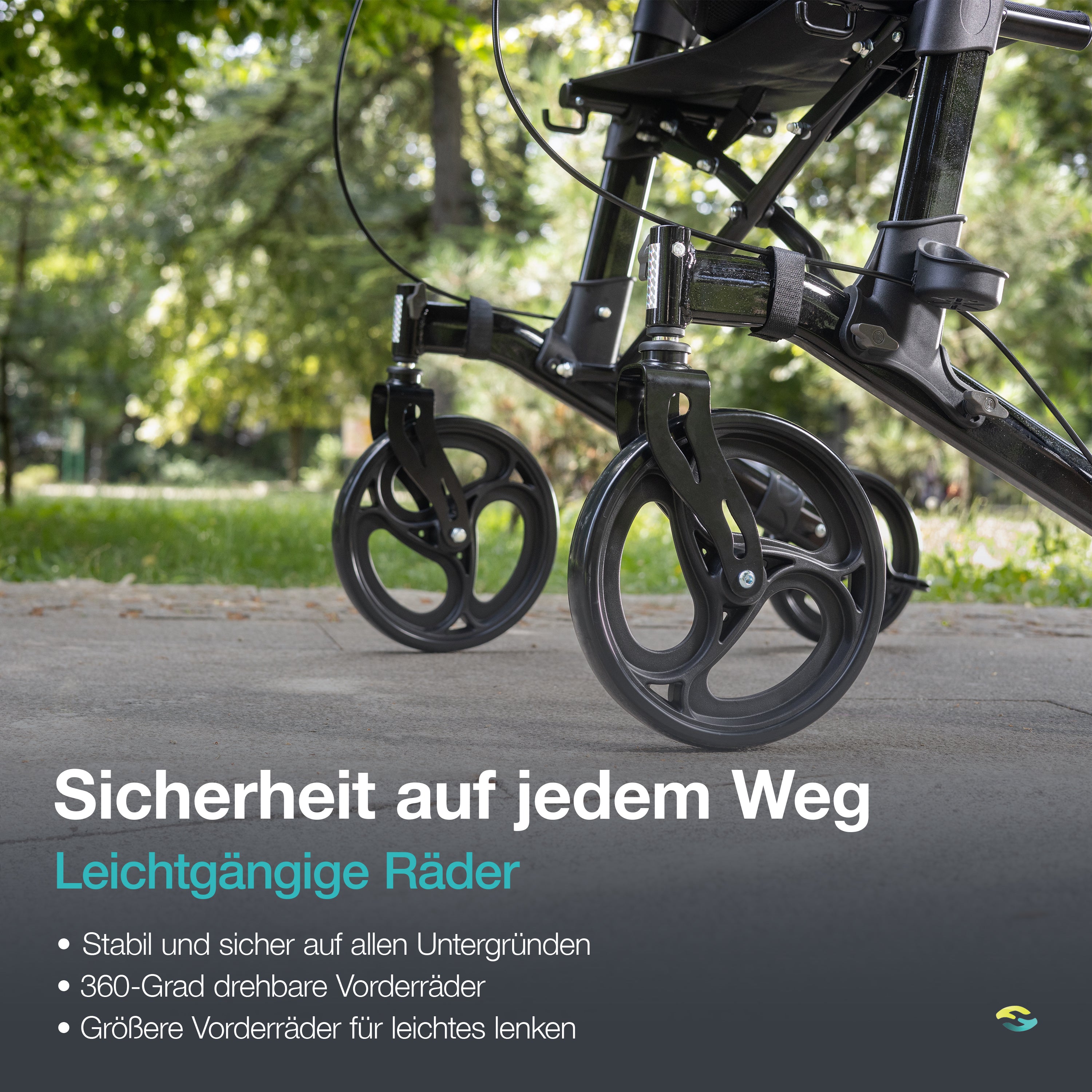 Arthritis Rollator with Padded Forearm Supports H1060 Black