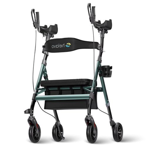 Extra wide heavy-duty rollator Arthritis rollator with armrests H1360 Green 