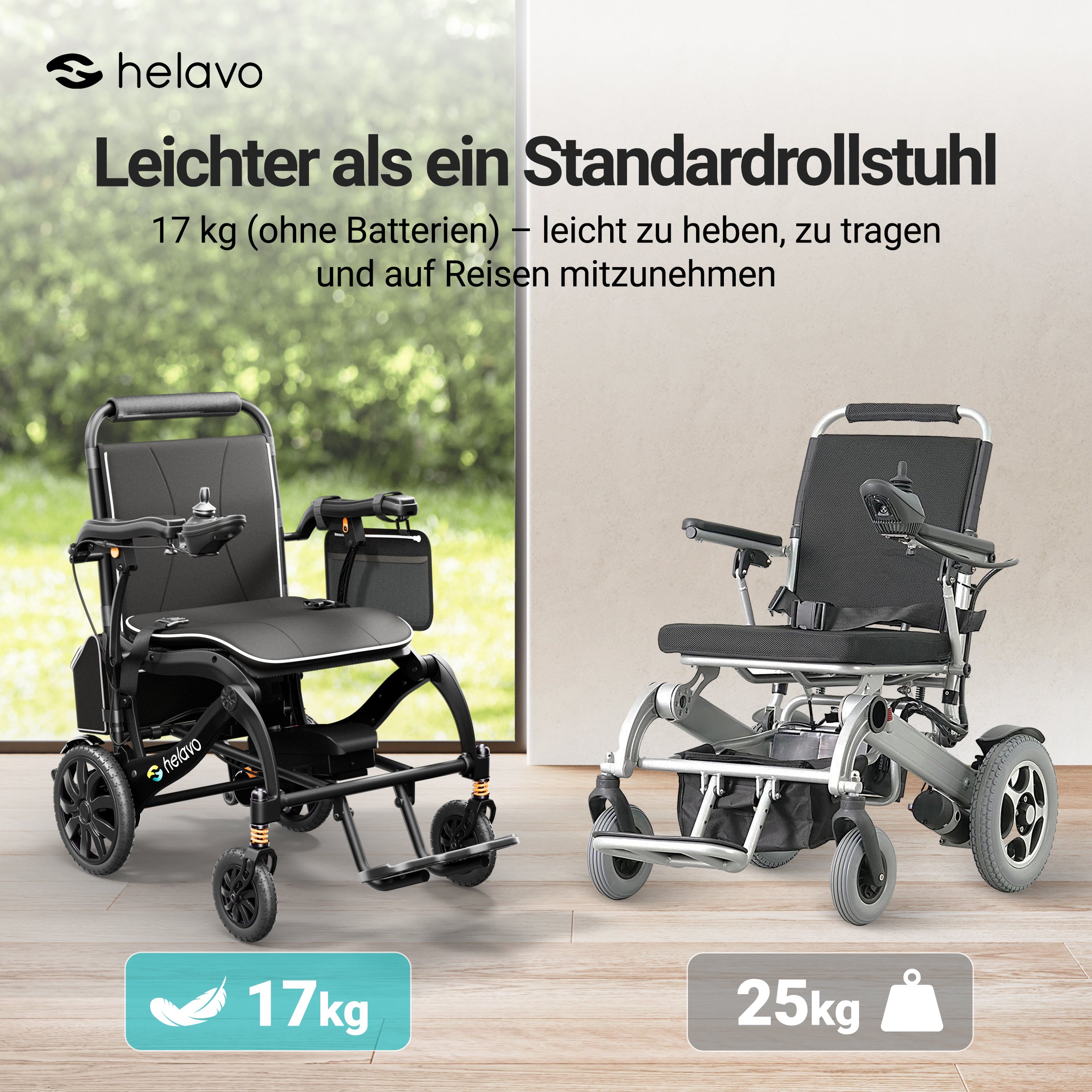 Elektro-Rollstuhl – ultraleicht mit Magnesium- & Carbonrahmen H2320