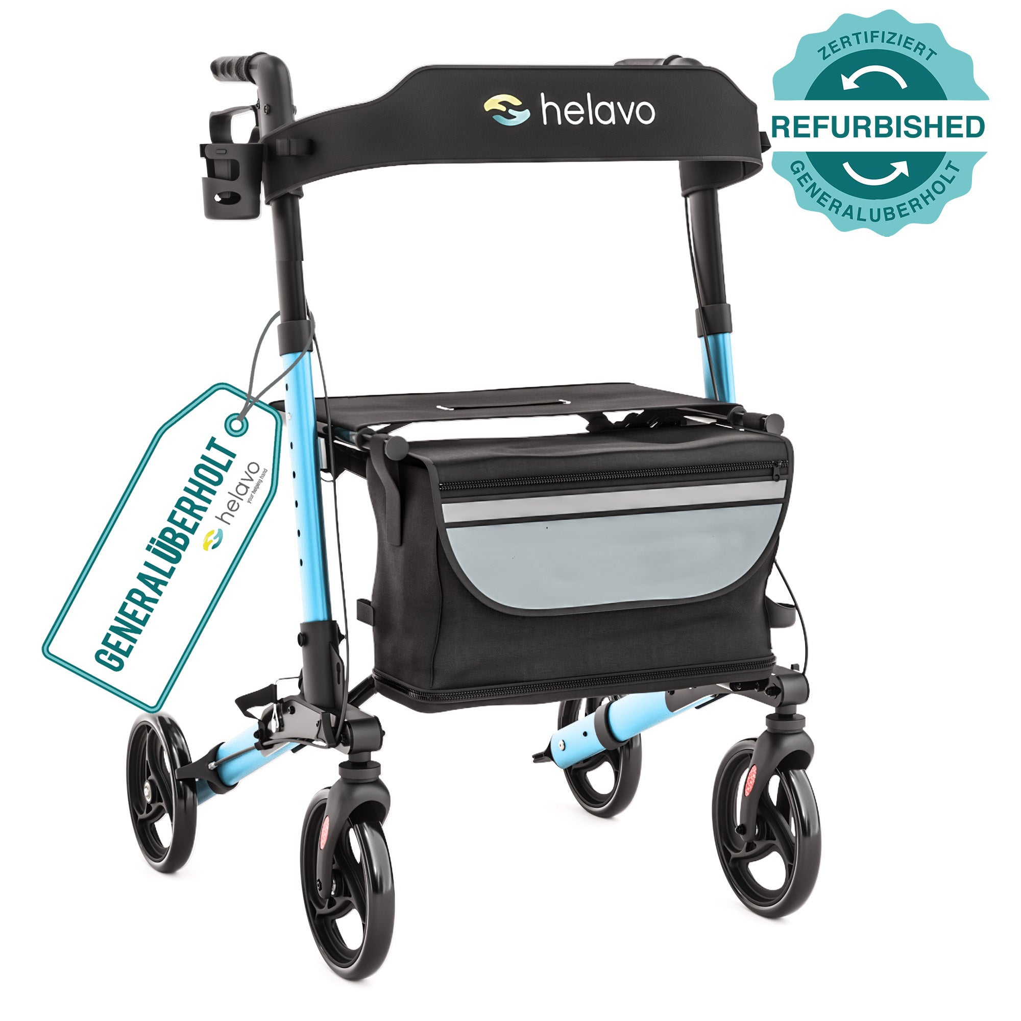Generalüberholt Allround faltbarer Standard-Rollator H1010 Series Blau