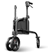 3 Räder Rollator Schmal mit Doppelten Vorderrädern H1080 Schwarz