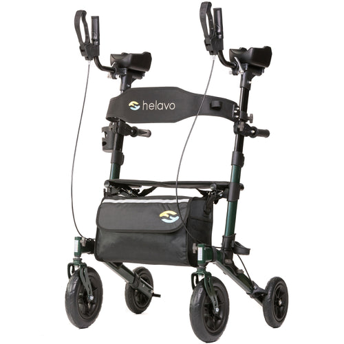 Outdoor Arthritis Rollator with Puncture-Proof Solid Rubber Tires H1160 Green