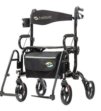 2 in 1 Rollator & Rollstuhl in Einem H1070 Schwarz