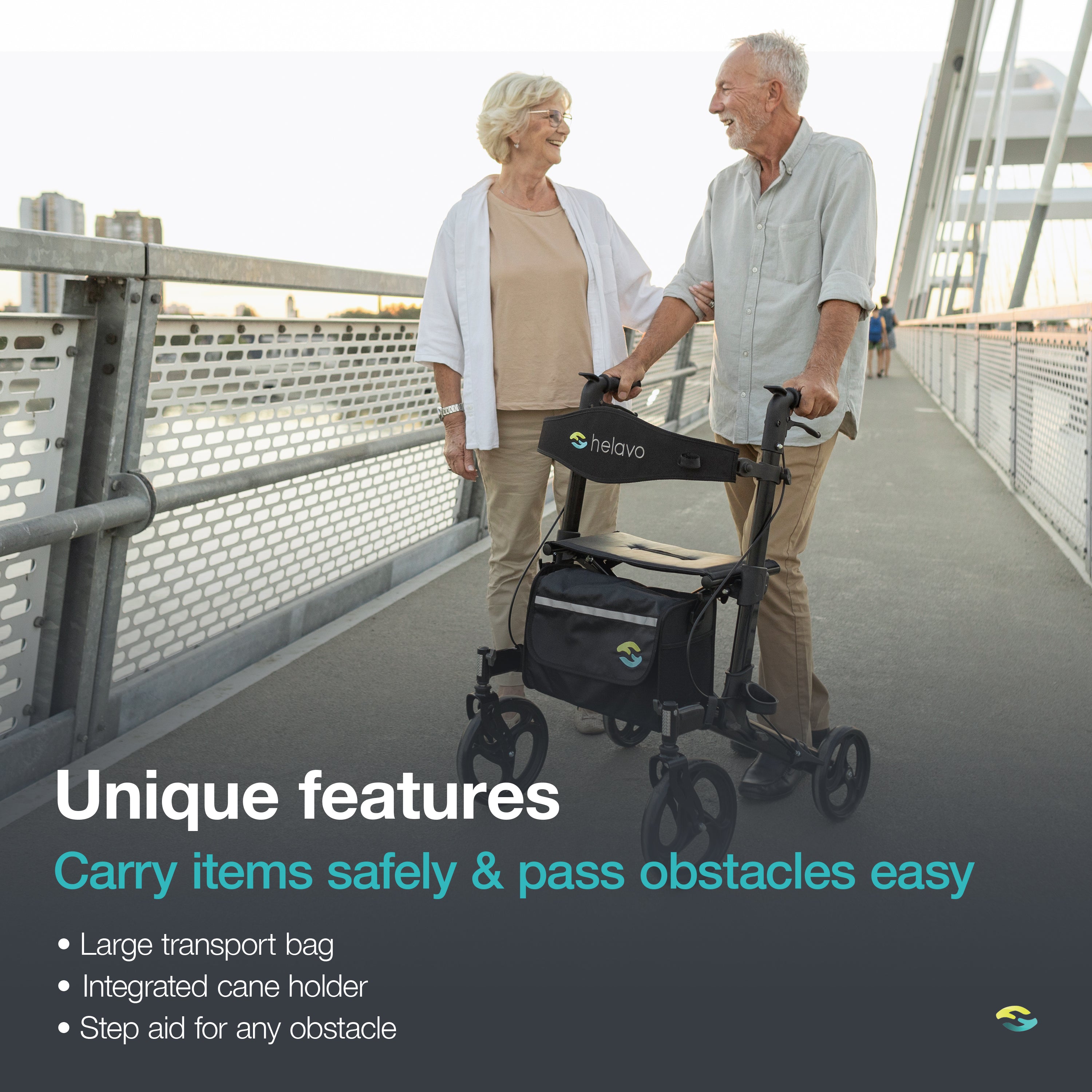 Allround Premium Rollator H1020 Schwarz – Helavo