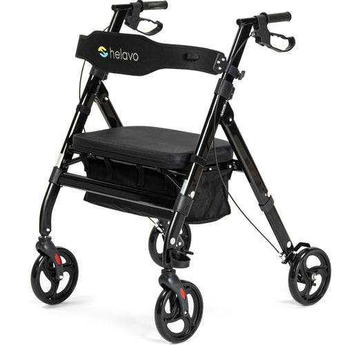 Schwerlastrollator Extra Breiter H1050 Schwarz